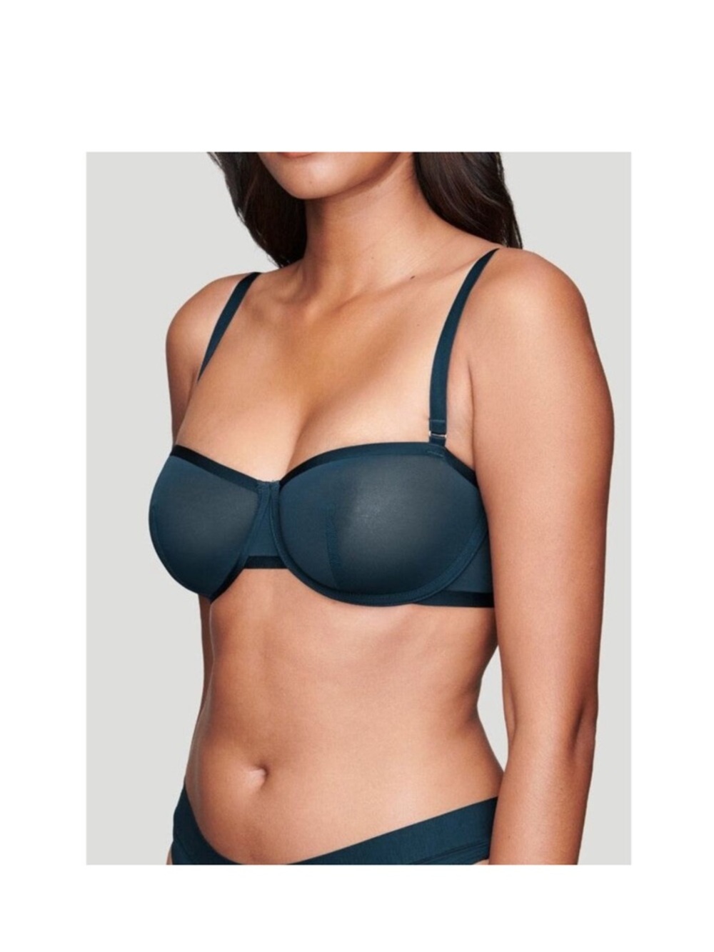 CUUP The Balconette Mesh Bra Ocean Blue 36A